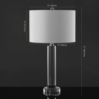 Safavieh Couture Saravia Crystal Table Lamp Nickel / White