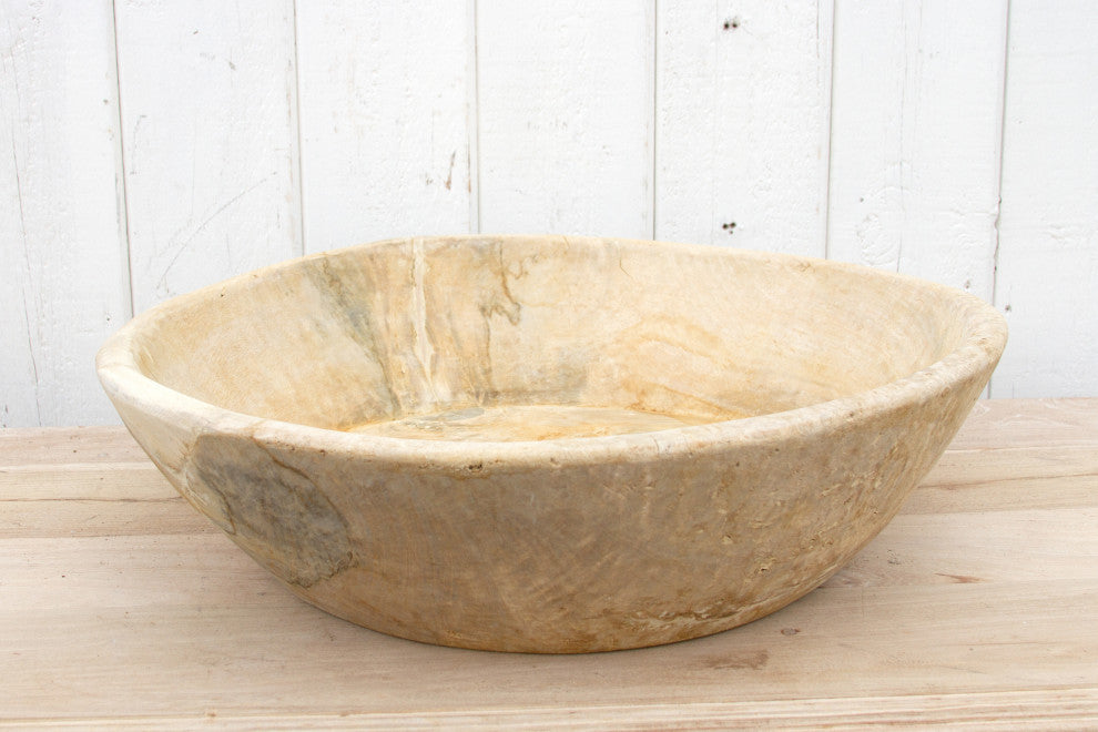 Rare Oversize Antique Bleached Bowl