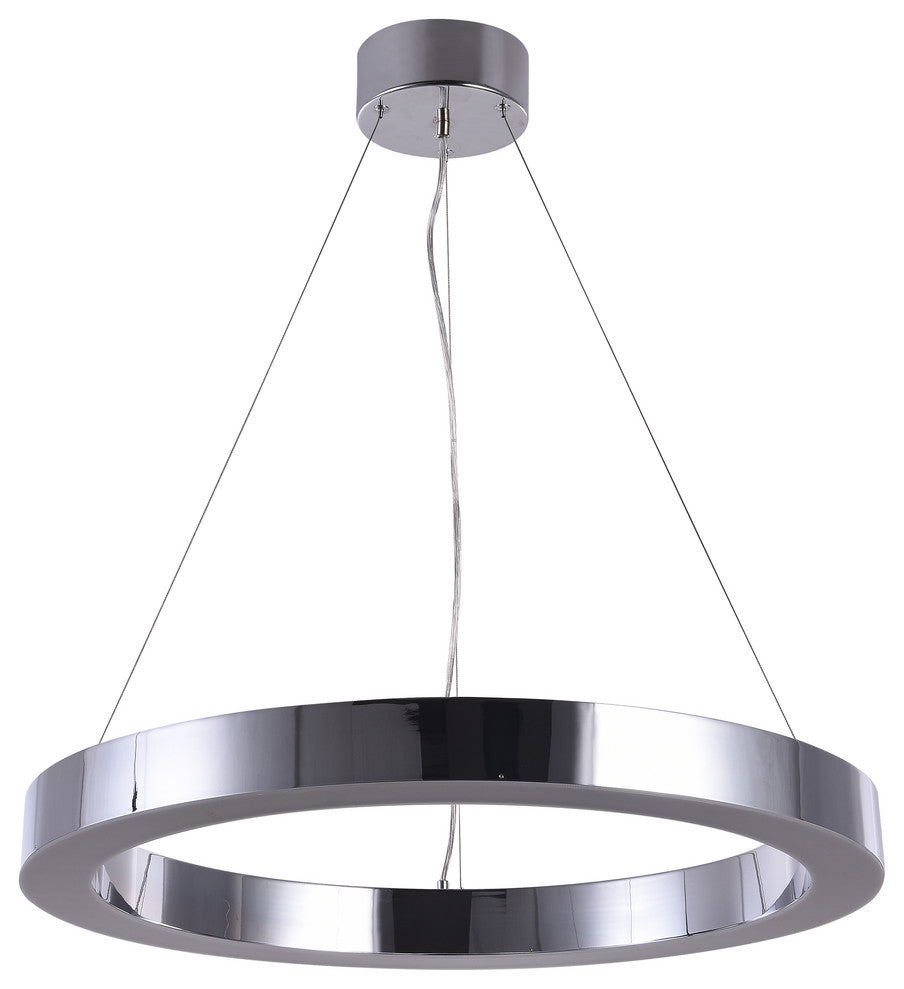 Halo LED Light Fixture, Chrome, 26