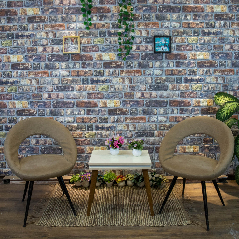 Faux Brick 3D Wall Panels, Multicolored, Set of 10, Covers 54 sq ft