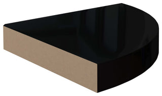 vidaXL Wall Corner Shelves Floating Corner Shelf 2 Pcs High Gloss Black MDF