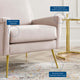 Armchair Accent Chair, Velvet, Gold Pink, Modern, Living Lounge Hospitality