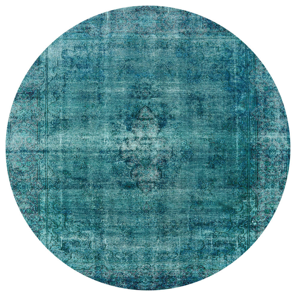 Ahgly Company Indoor Round Mid-Century Modern Area Rugs, 5' Round
