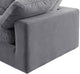 Comfy Upholstered L-Shaped Modular Sectional, Grey, 5-Piece: 2 Armless Chair, 3 Corner Chair, Velvet