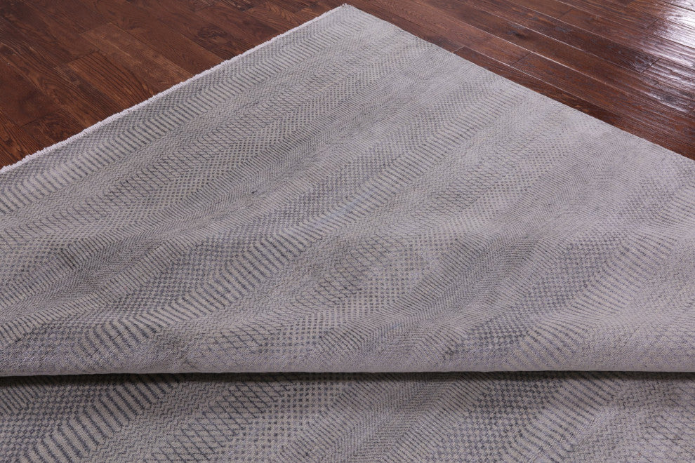 Wool and Silk Hand-Knotted Savannah Gabbeh Rug 9' 1" X 12' 2" Q6622