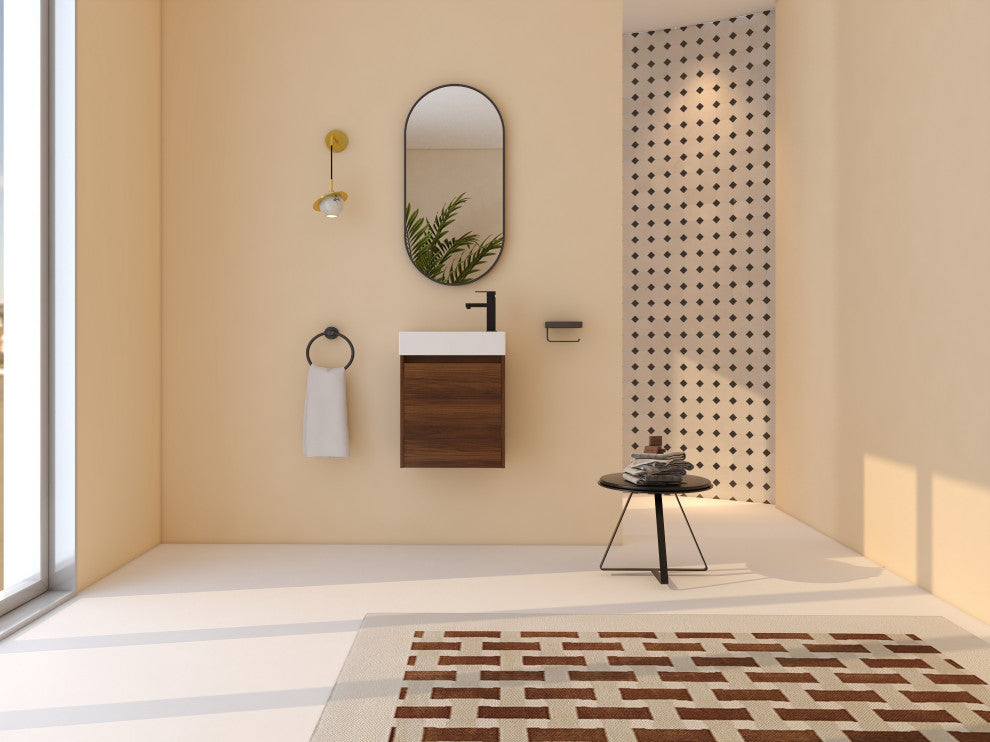 18" Sink Vanity, Plywood, Ceramic Top, No Faucet