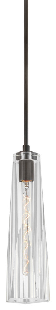Fredrick Ramond FR31107-CL Cosette 1 Light 5"W Mini Pendant - Black Oxide /