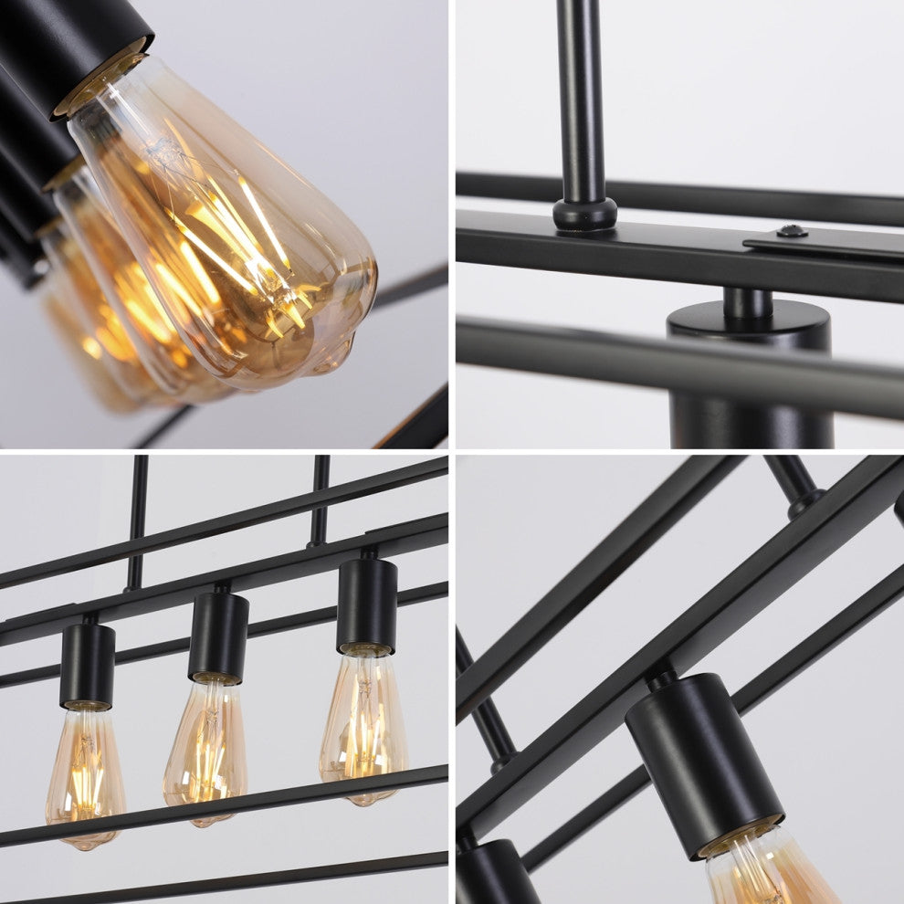 CHLOE Lighting CH6D801BK33-DP5 IRONCLAD Industrial 5 Light Matt Black Pendant