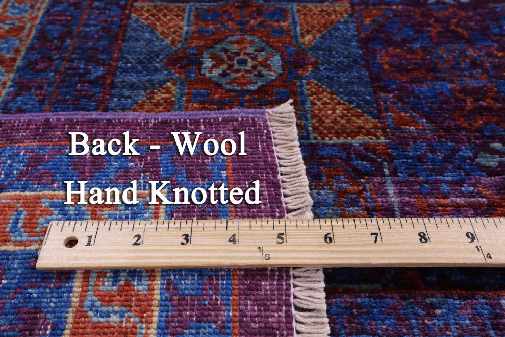 Mamluk Geometric Hand-Knotted Wool Rug 6' 6" X 10' 1" - Q12236