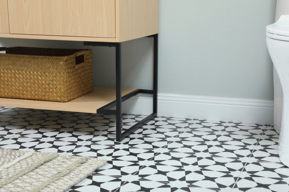 Sue 36" Single Bathroom Vanity, Maple, With Backsplash