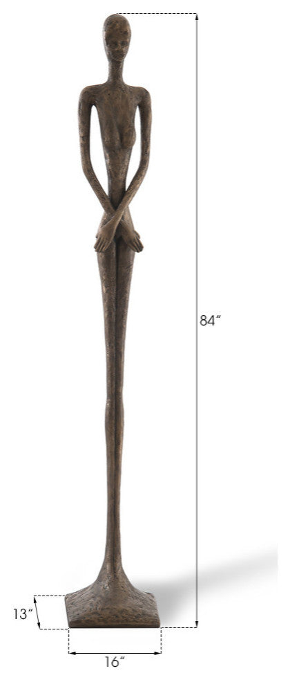 Skinny Female Sculpture, Bronze