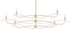 Willow 6-Light Large Chandelier, Soft Gold Finish, Standard Overall Height