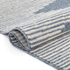 Zipped Tribal Aztec Geometric Area Rug, Denim Blue, 7'10"x10'6"
