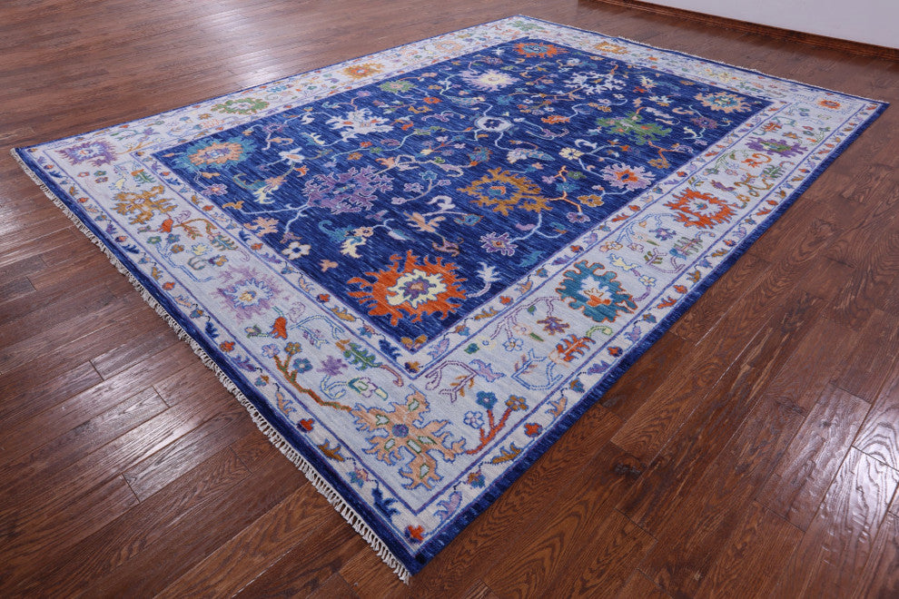 Turkish Oushak Hand Knotted Wool Rug 10' 4" X 14' 1" - Q13557