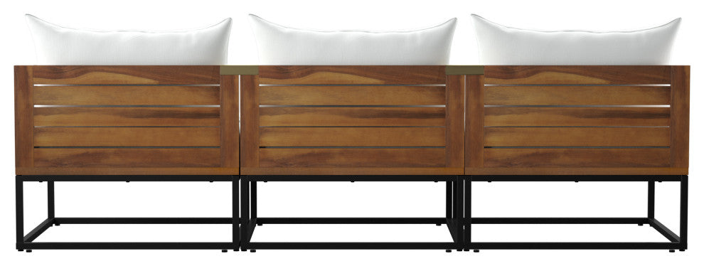 Amara Outdoor Coffee Table and Modular Sofa Set 2-Piece