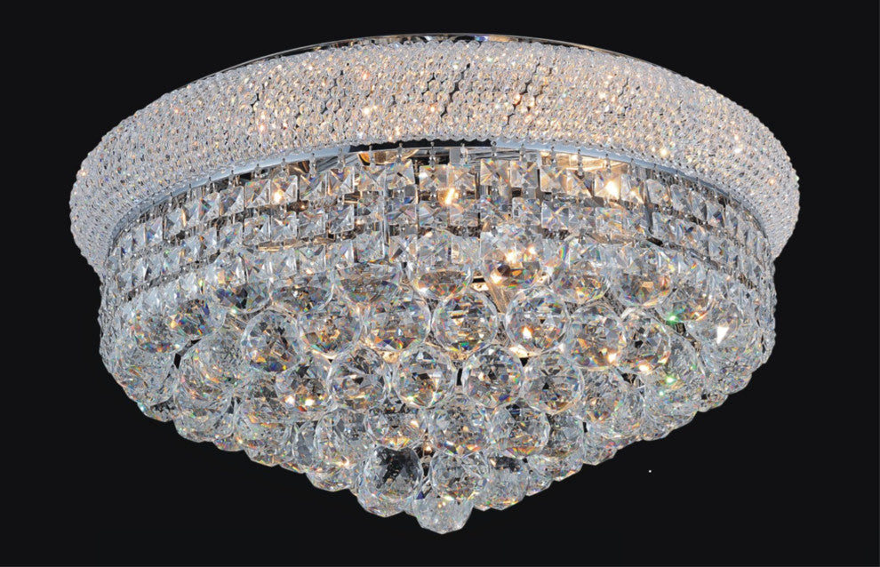 Empire 13 Light Flush Mount With Chrome Finish