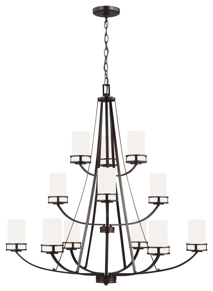 Generation Lighting 3121612 Robie 12 Light 40"W Chandelier - Midnight Black