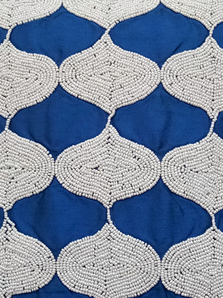 Blue Decorative Pillows Art Silk 20"x20" Sofa Pillow Covers, Royal Blue Tops
