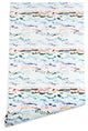 Deny Designs CayenaBlanca Beach Waves Wallpaper, Blue, 2'x4'