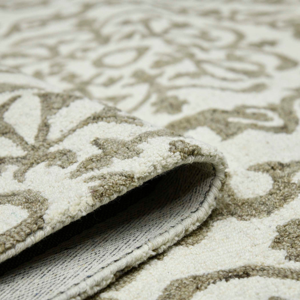 Boscage Rothwell Area Rug, Ivory, 8' x 11', Geometric