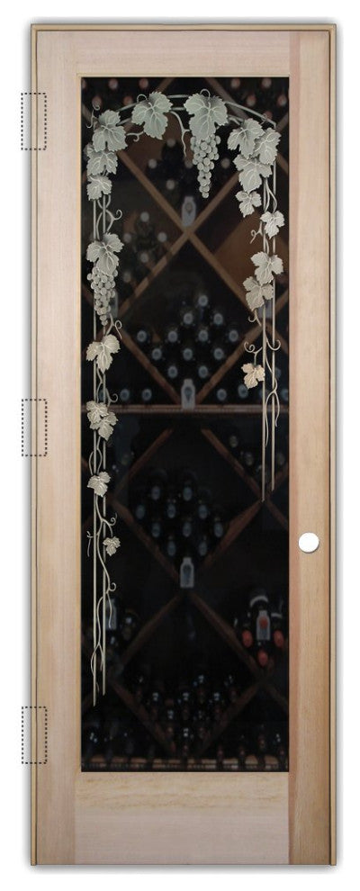 Wine Door - Vineyard Grapes Trellis - Douglas Fir (stain grade) - 32" x 84"...