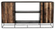 Modern Rustic Black and Natural Media Center TV Stand