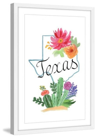 "Texas Blossoms" Framed Painting Print, 12"x18"