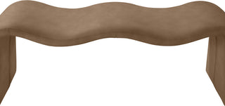 Willow Upholstered Bench, Brown, Vegan Leather