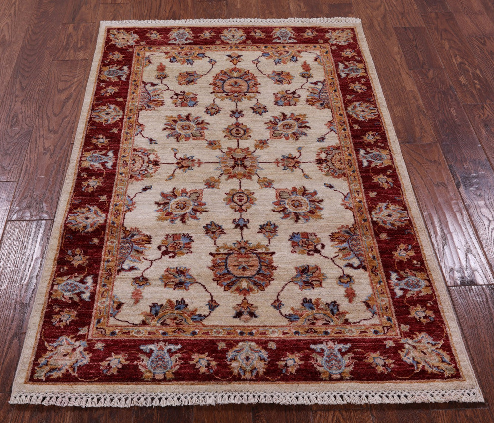 3' 3" X 4' 11" Persian Tabriz Handmade Wool Rug - Q12849