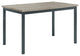 Rectangular Dining Table, Gray and Black