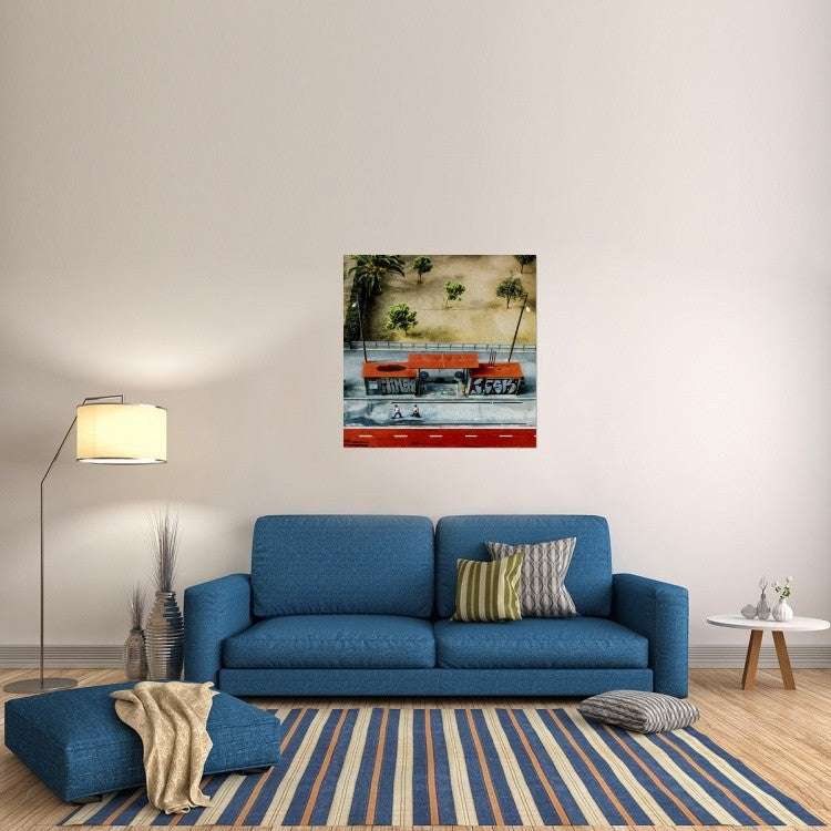 "Paint It Red" Stretched Canvas Giclee by Ambra, 40x40"