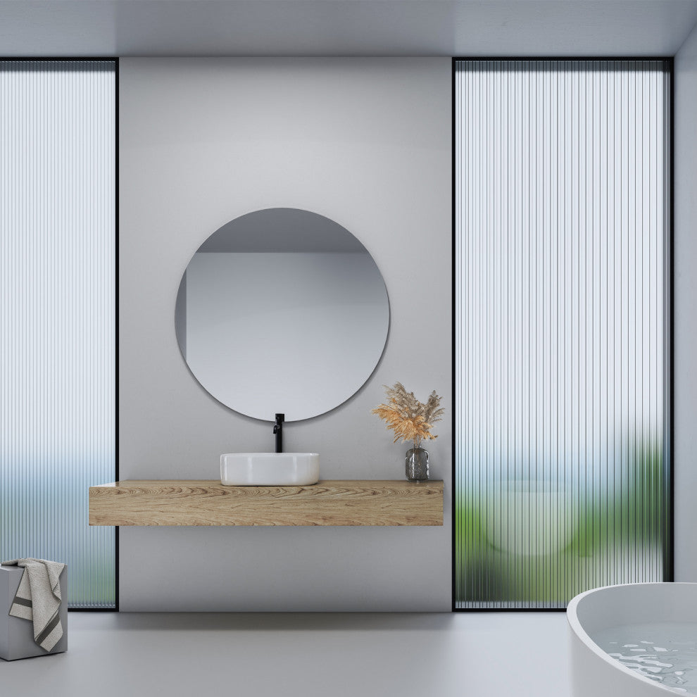16x16" Square White Finish Ceramic Bathroom Vessel Sink