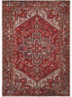 Ajax Red Pure Wool Hand Knotted Vintage Persian Heriz Oriental Rug 7'9"x10'10"