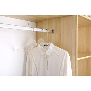 YBM Home Quality Acrylic Clear Hangers, Silver, Men, 12