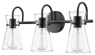 3 Light 22 in. Matte Black Vanity Light