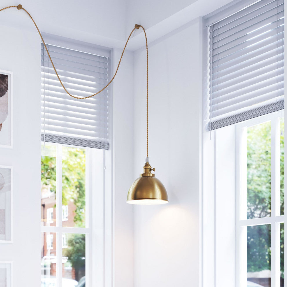 Pendant Ceiling Light Fixture, Steel Metal, Brass, Gold, Kitchen LoungeLobby