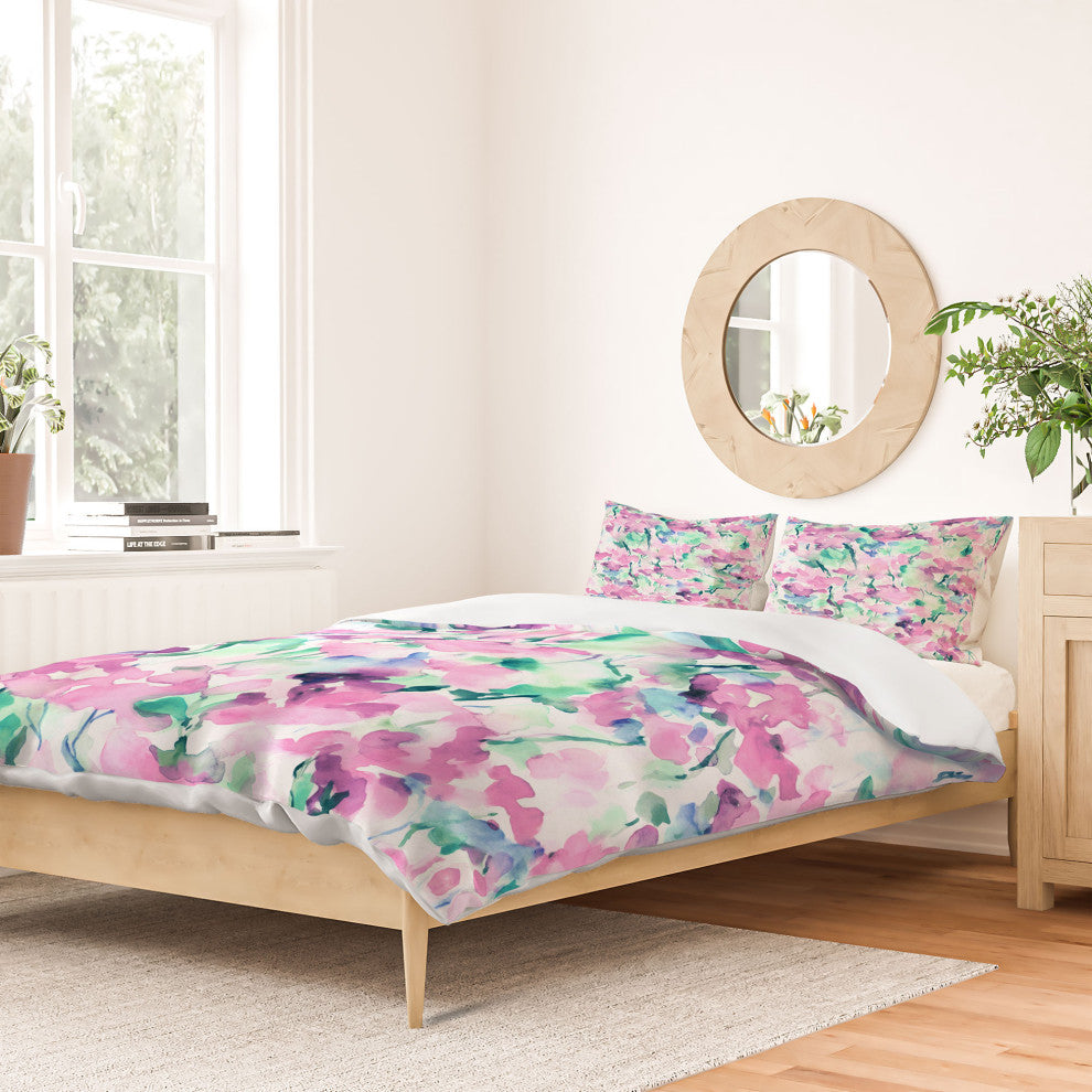 Deny Designs Jacqueline Maldonado Divine Feminine Pink Duvet Cover, Queen