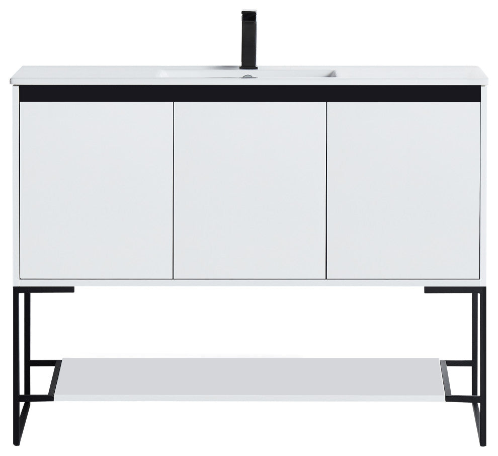 Urbania Vanity Set, White, 48", Single Sink