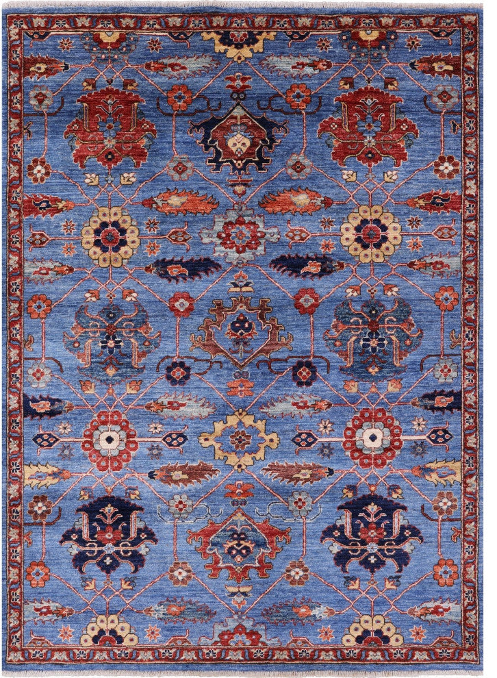 Persian Fine Serapi Handmade Wool Rug 5' 0" X 6' 9" - Q12869