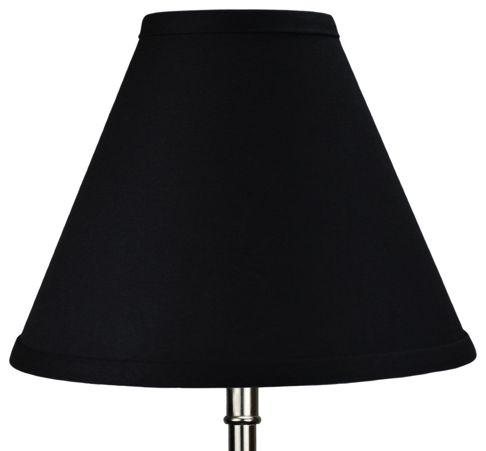 Fenchel Shades 4"x10"x8" Brass Spider Attachment Empire Lamp Shade, Linen Black