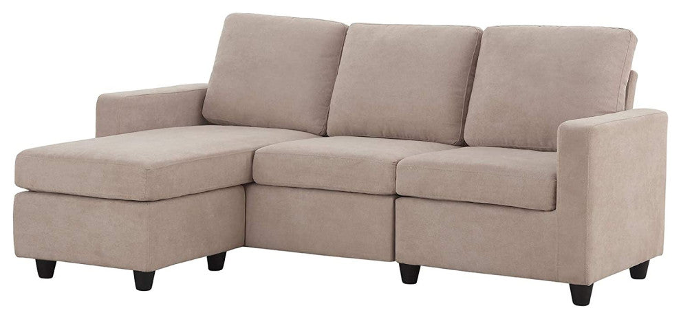 Modern Convertible Sectional Sofa Couch, L-Shaped