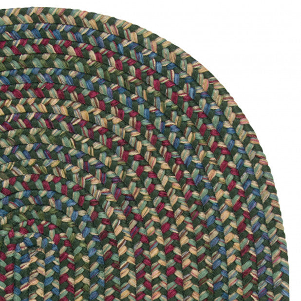 Colonial Mills Rug Worley Runner Dark Green Runner, Oval