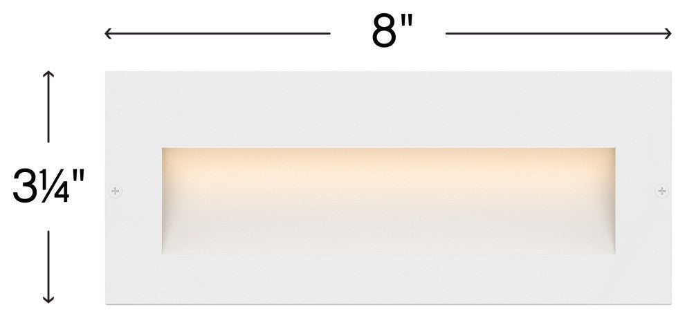 Taper Landscape Brick & Step Light in Satin White