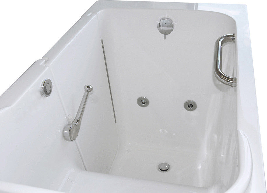 Ella's Bubbles Short Walk-In Bathtub, White With Left Drain/Door