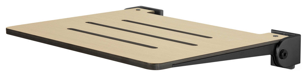 Seachrome SlimLine Folding Wall Mount Shower Seat, Urban Chic, Matte Black Frame