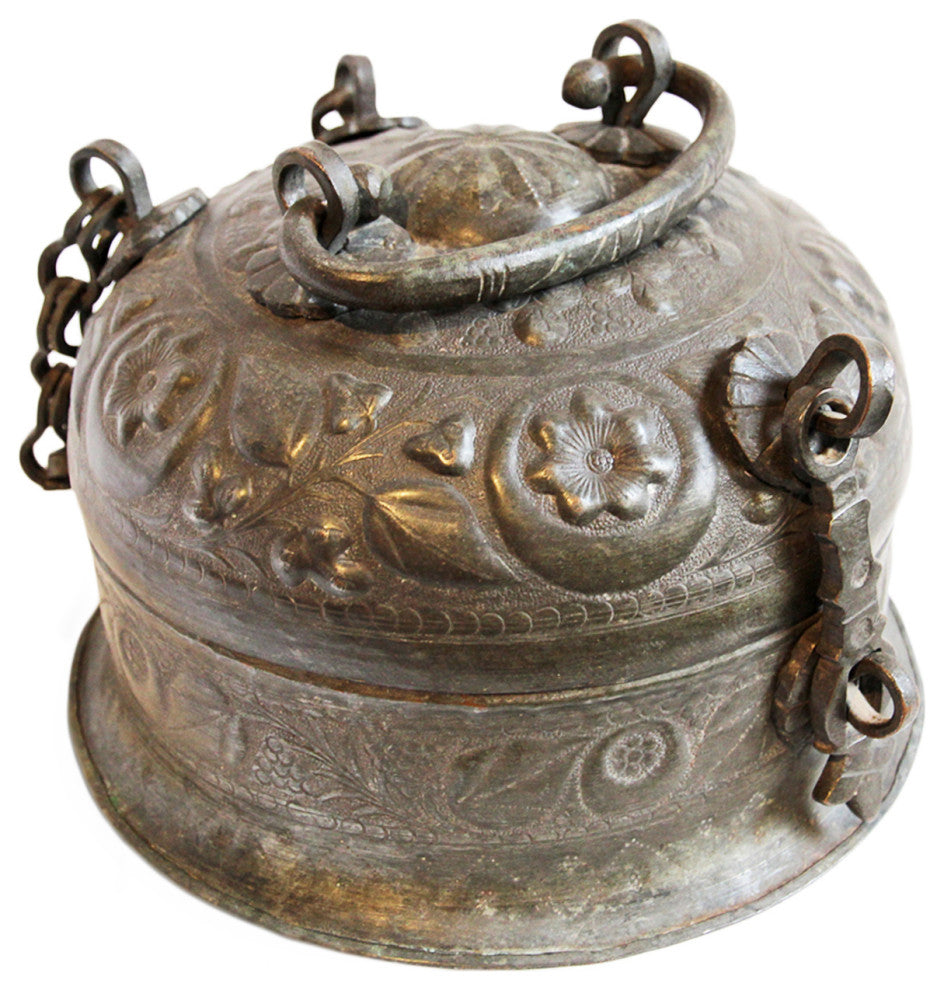 Consigned Antique India Copper Chapati Box