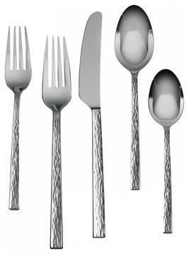 5-Piece Vera Wang Hammered 18/10 Stainless Flatware