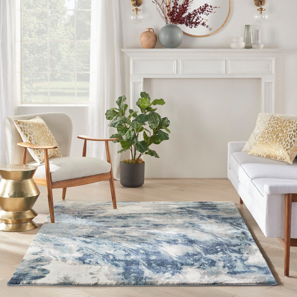 Nourison American Manor Blue/Ivory 5' x 7' Area Rug