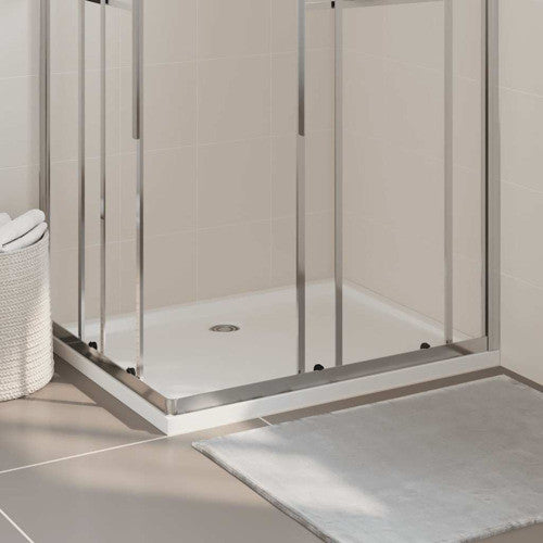 vidaXL Bathroom Shower Base Tray, Non-slip, Reinforced ABS, 31.5x39.4 Inches
