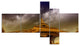Paris Eiffel Towerand Gorgeous Sky, Photography Canvas Print, 60"x32", 5 panels